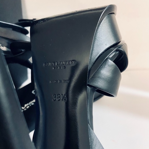 Saint Laurent TRIBUTE 105 Black Platform Sandal - Picture 7 of 9
